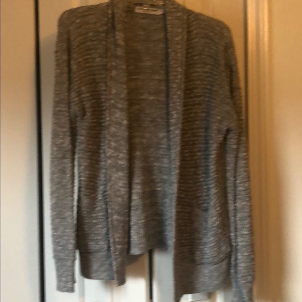 Cotton emporium gray cardigan